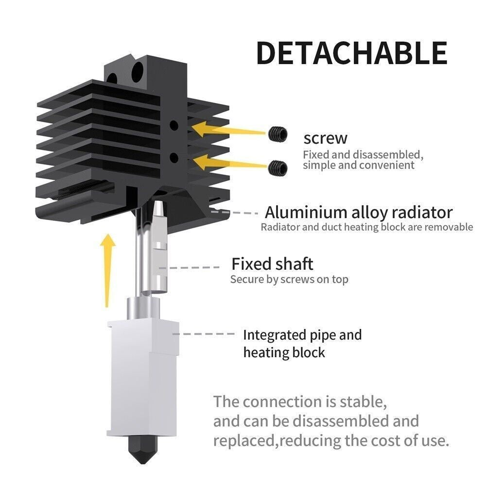 Bambu lab x1 series Hotend with stainless steel Nozzle