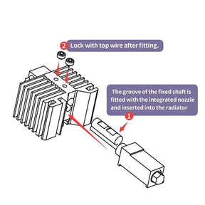 Bambu lab x1 series Hotend with stainless steel Nozzle