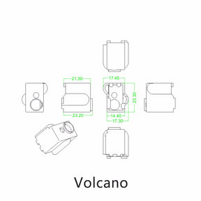Silikon Socke Isolierung Hotend / Heizblock z.B. passend für MK10, V6, MK8, Volcano - 3D Drucker