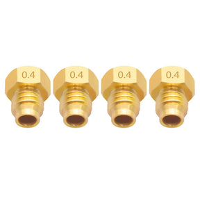 V6 Messing Nozzel / Düse M5 Gewinde - 0,4mm - 3D Drucker Teile 1,75mm Filament