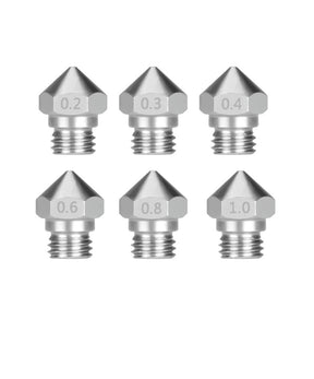 Mk10 Edelstahl Nozzle 0,4mm- M7 3D-Drucker Düse Hotends Extruder Dremel etc.