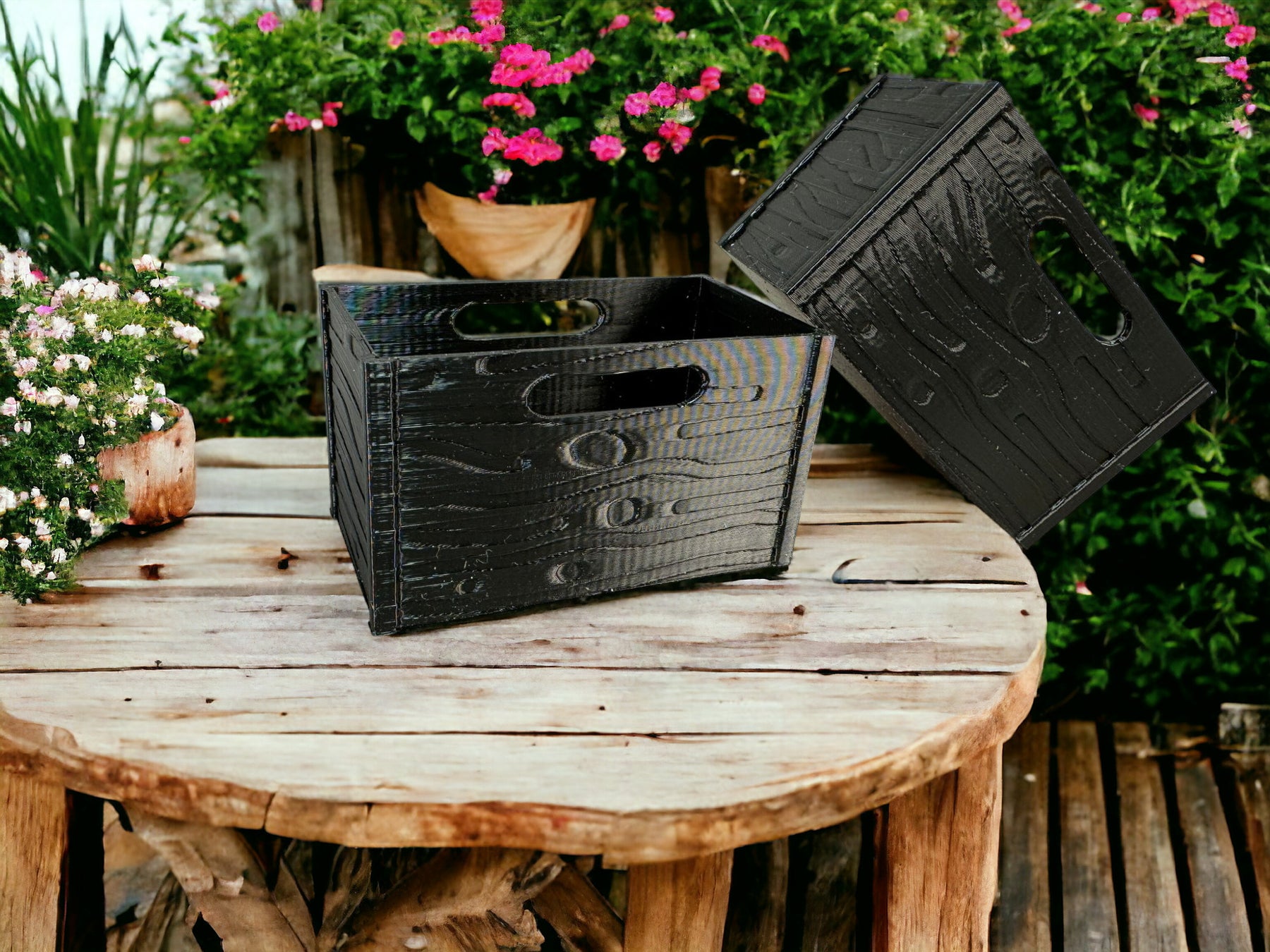 Kisten in Holzoptik passend für Miniverse / Minibrands in verschiedenen Farben