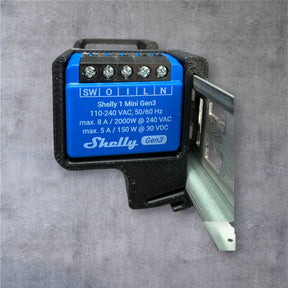 Shelly 1 Mini Gen3 DIN Rail Hutschienenhalter für eine 35 mm DIN Hutschiene