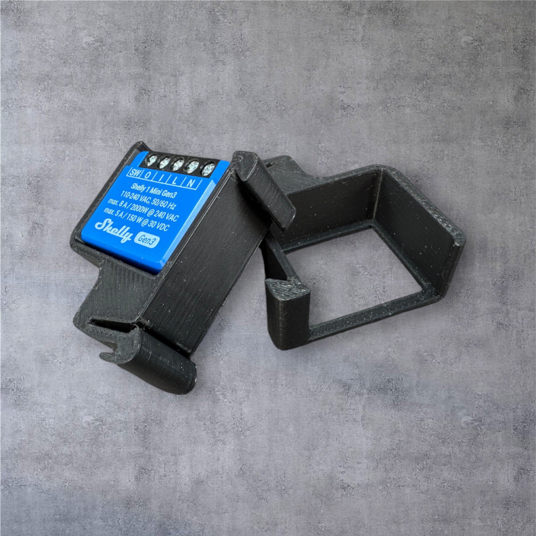 Shelly 1 Mini Gen3 DIN Rail Hutschienenhalter für eine 35 mm DIN Hutschiene