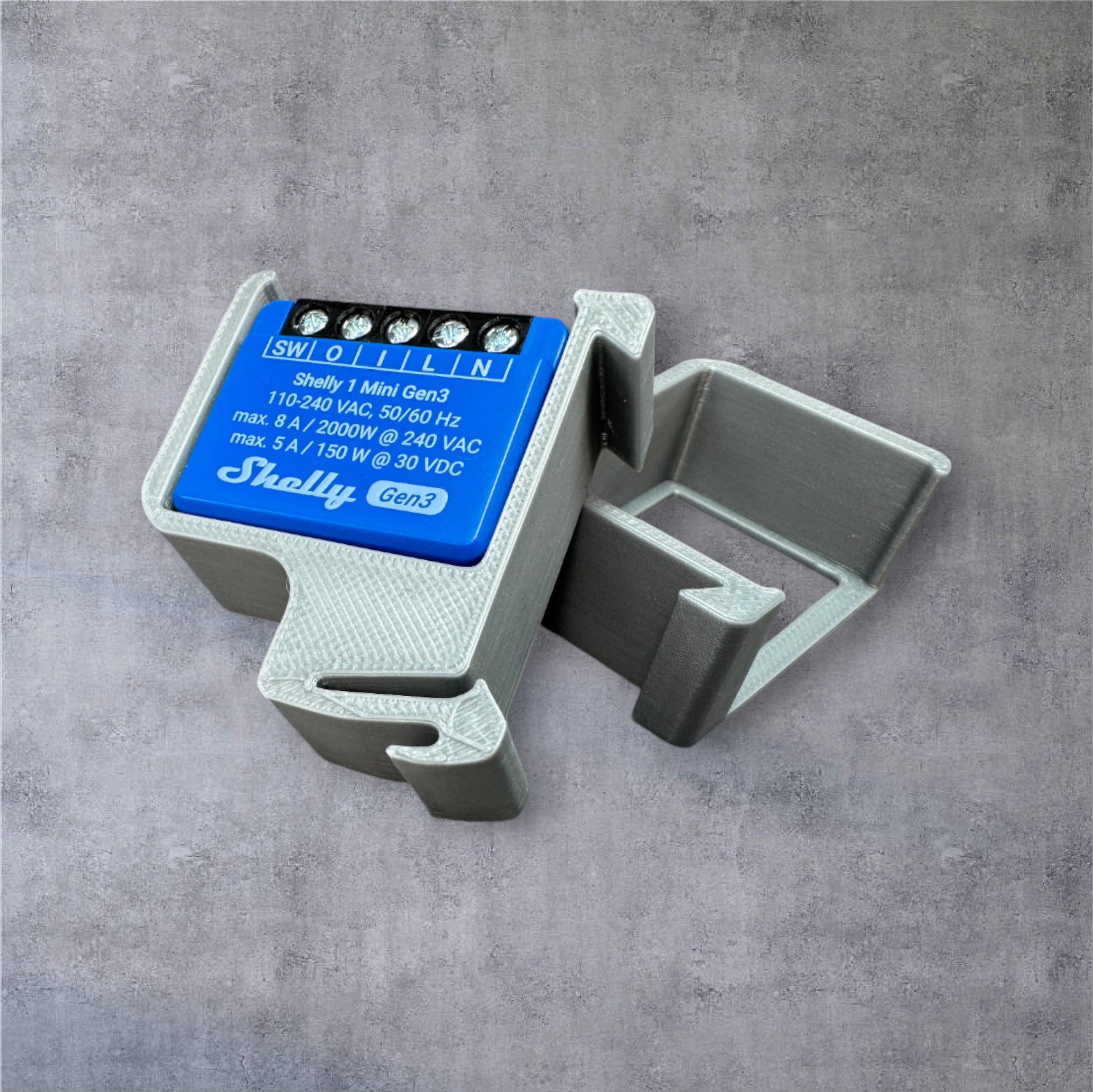 Shelly 1 Mini Gen3 DIN Rail Hutschienenhalter für eine 35 mm DIN Hutschiene