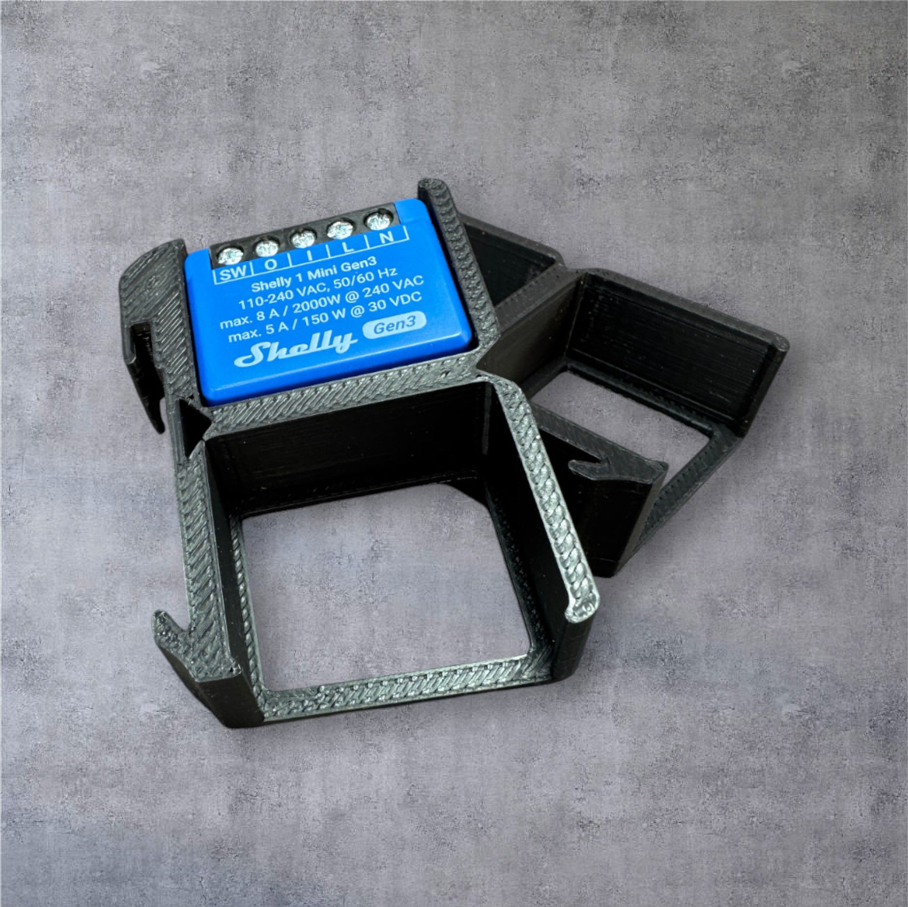 Shelly 1 Mini Gen3 DIN Rail Hutschienenhalter für eine 35 mm DIN Hutschiene