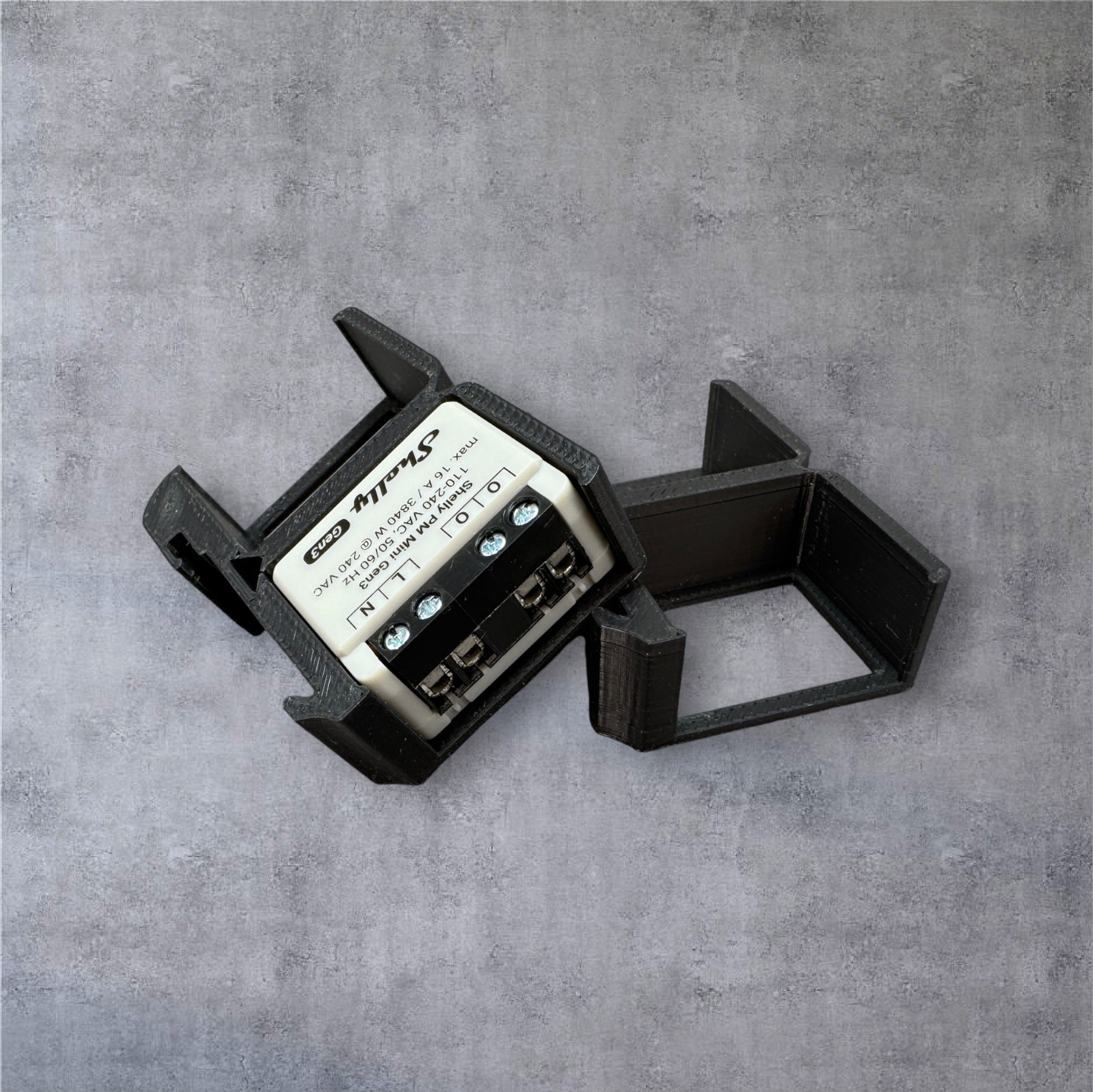 Shelly PM Mini Gen3 DIN Rail Hutschienenhalter für eine 35 mm DIN Hutschiene