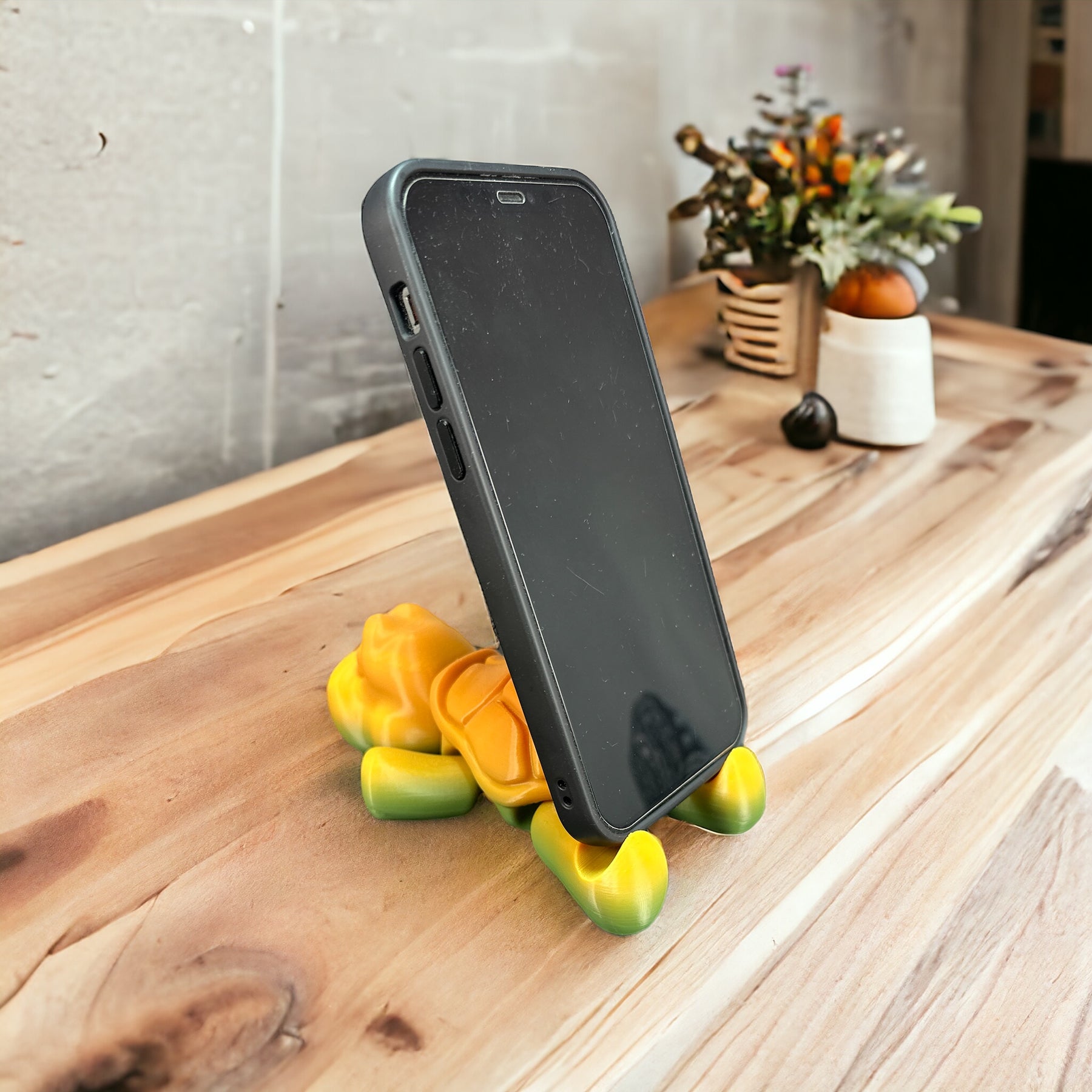 Schildkröten Handyhalter - Natürliches Spielzeug aus nachhaltigem 3D-Druck