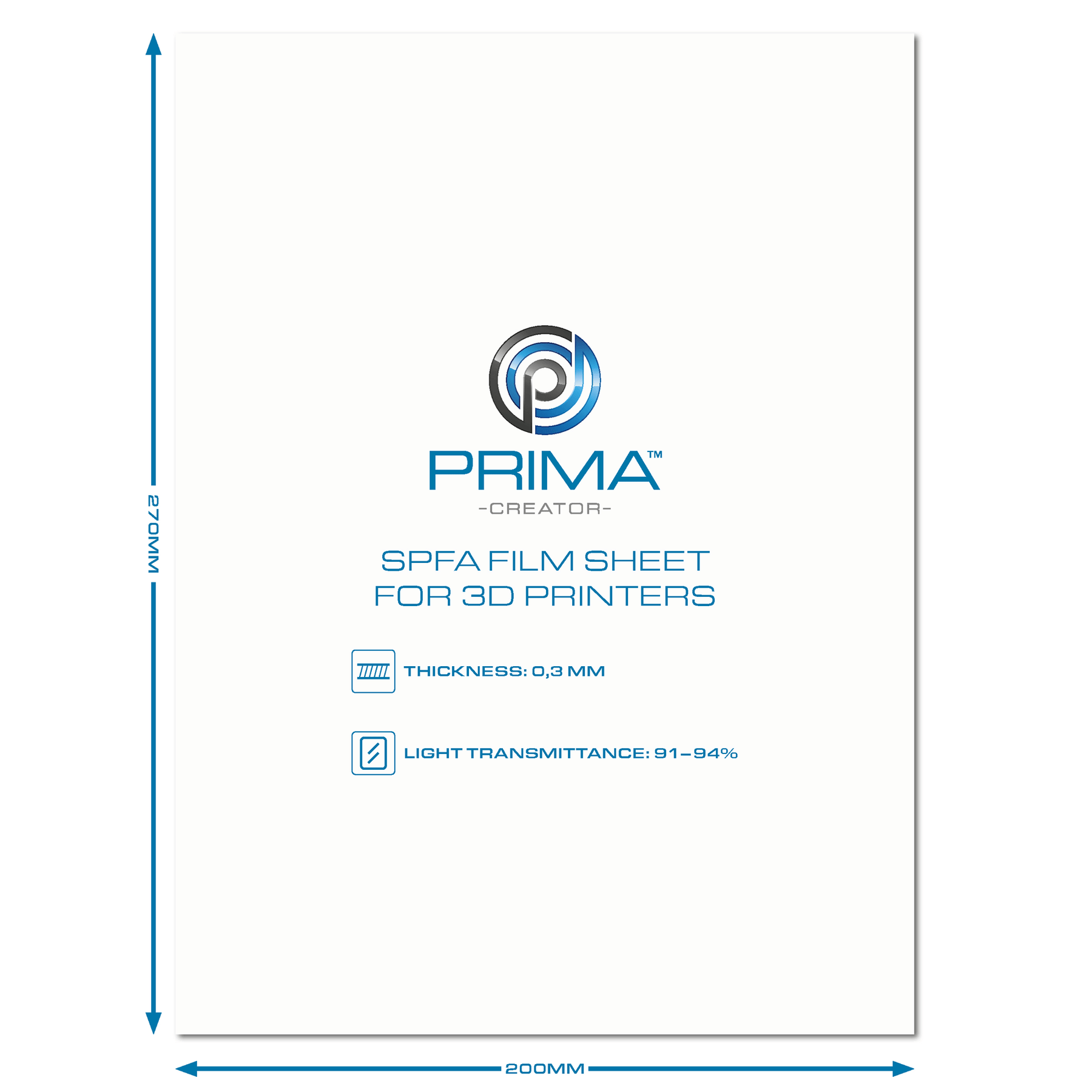 Spfa Film Sheet For 3d Printers - 200 X 270 mm