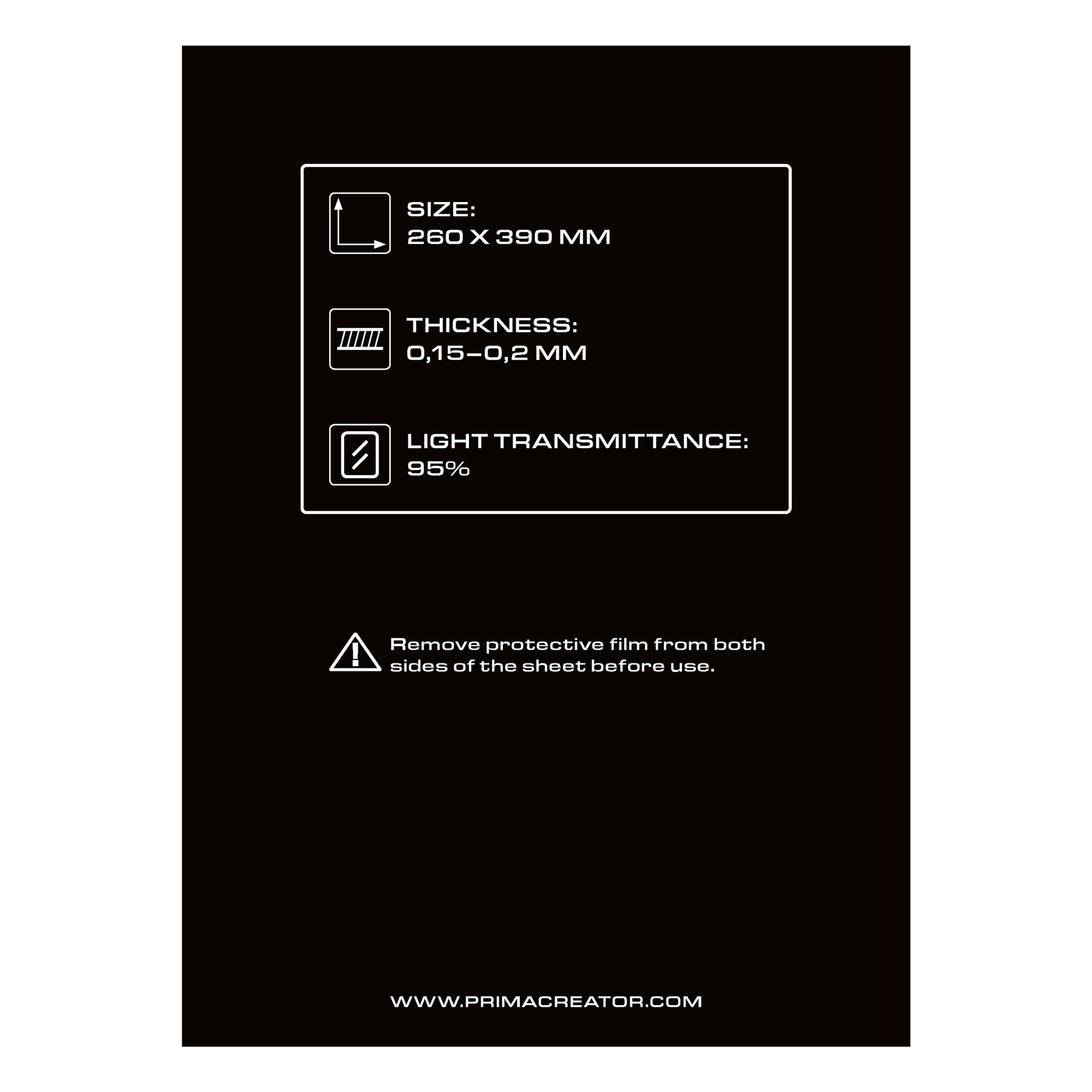 NFEP Film Sheet For 3d Printers - 260 X 390 mm
