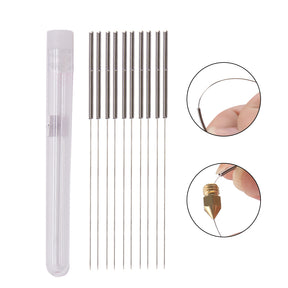 MK8 Reinigungs Set 0.4mm | Nadeln | Nadeln+Pinzette+Düse/Nozzle 3D-Drucker