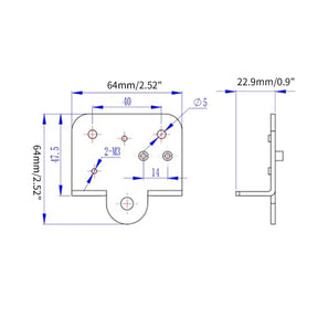 Extruder Platte / Träger 3D-Drucker z.B. passend für Ender 3, Pro, CR-10, CR-10S, S4, S5