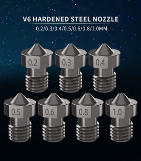 Nozzle gehärtet  für 3D-Drucker passend bei E3D Hot Ends V5, V6-Anycubic Chiron