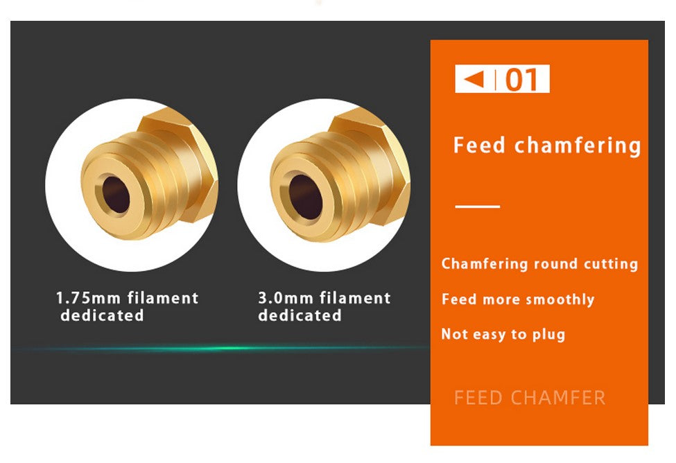 Nozzle MK8 0,2-1,0mm 3D Drucker Düse Extruder M6 CR10 / Anet Ender