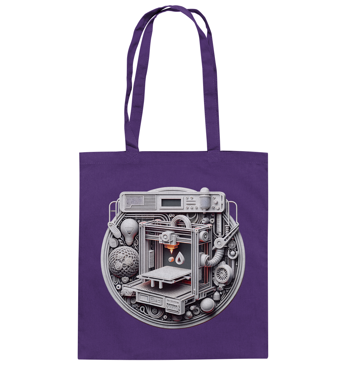 Praktische Tasche mit dem Design „3D Print“ – Der perfekte Begleiter für 3D-Druck-Enthusiasten - Baumwolltasche