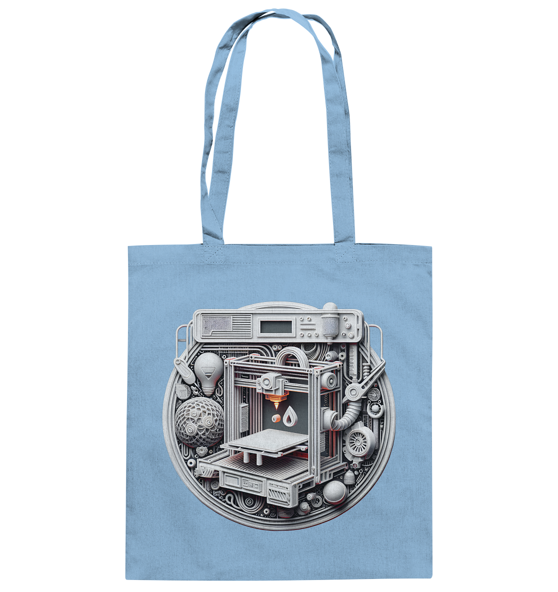 Praktische Tasche mit dem Design „3D Print“ – Der perfekte Begleiter für 3D-Druck-Enthusiasten - Baumwolltasche