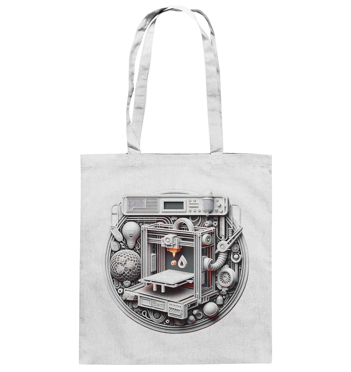 Praktische Tasche mit dem Design „3D Print“ – Der perfekte Begleiter für 3D-Druck-Enthusiasten - Baumwolltasche