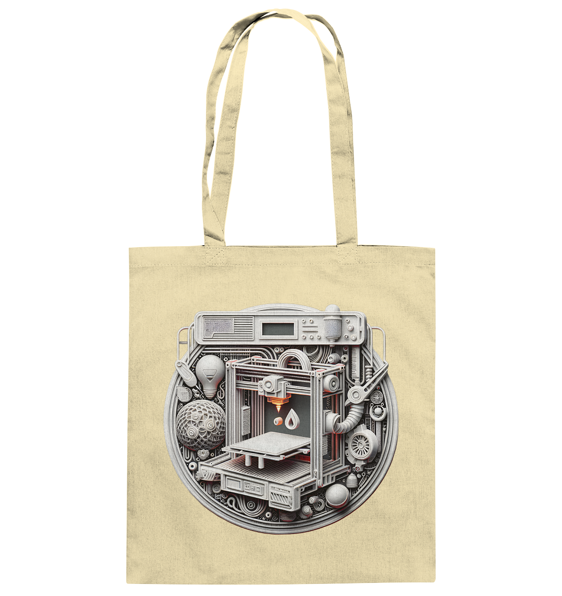 Praktische Tasche mit dem Design „3D Print“ – Der perfekte Begleiter für 3D-Druck-Enthusiasten - Baumwolltasche