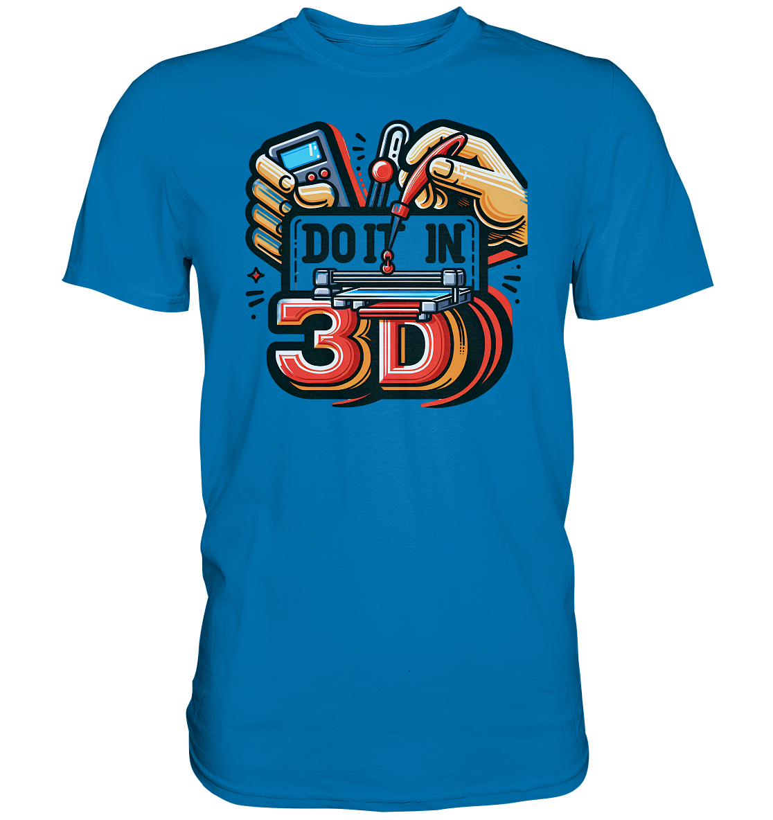 T-Shirts mit dem Design „Mach's in 3D“ V2 in vielfältiger Auswahl - Premium Shirt