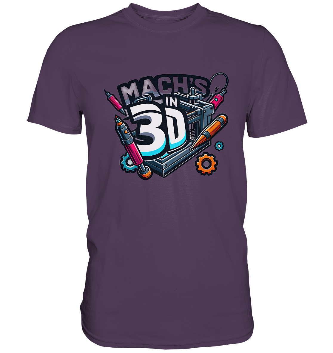 T-Shirts mit dem Design „Mach's in 3D“ in vielen Farben und Größen - Premium Shirt