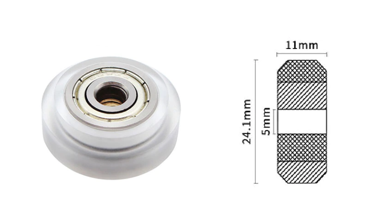 Laufrolle Rolle Voll für 3D-Drucker oder CNC-Fräse - Kugellager-Lager z.B. passend für Ender Sidewinder