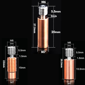 V6 Titan Legierung Bi-Metall Wärme  Kehle E3D Glatte Gewinde Heatbreak 1,75mm