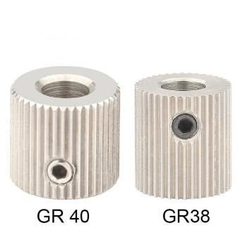 Extruder Rad MK7 / MK8 Messing 1.75mm & 3.00mm 38 / 40 Zähne Feeder 3D Drucker