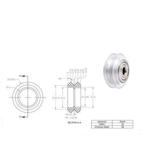 Laufrolle V Slot Rolle für 3D-Drucker oder CNC-Fräse - Kugellager 625zz Lager z.B. passend für Ender Sidewinder